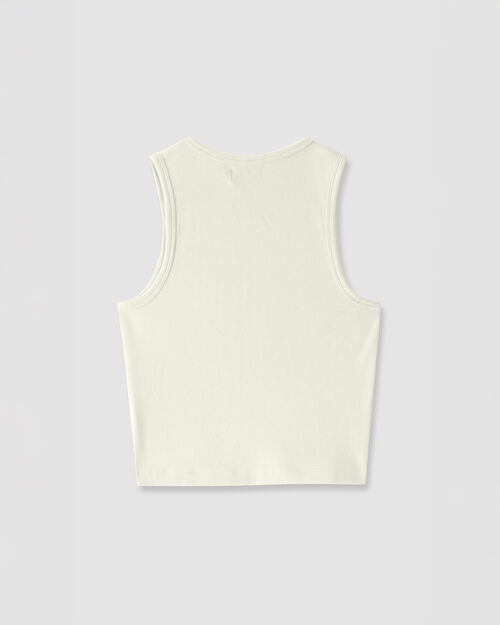 Crop Top Rib Sin Mangas